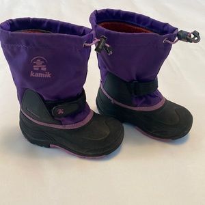Purple Kamik winter boots. Size 11